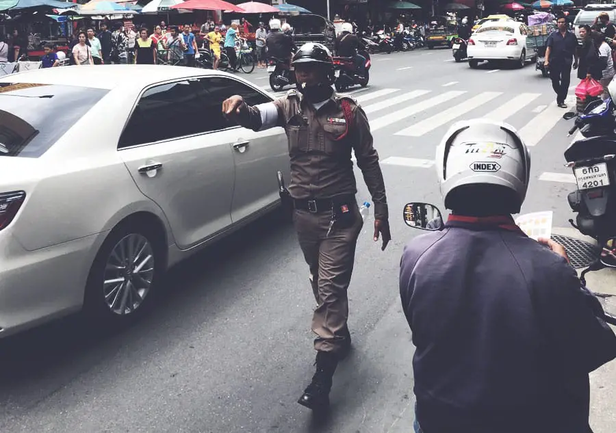 Traffic police officer in Thailand